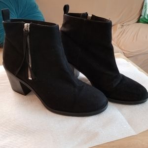 H&M Black Suede Boots Booties
